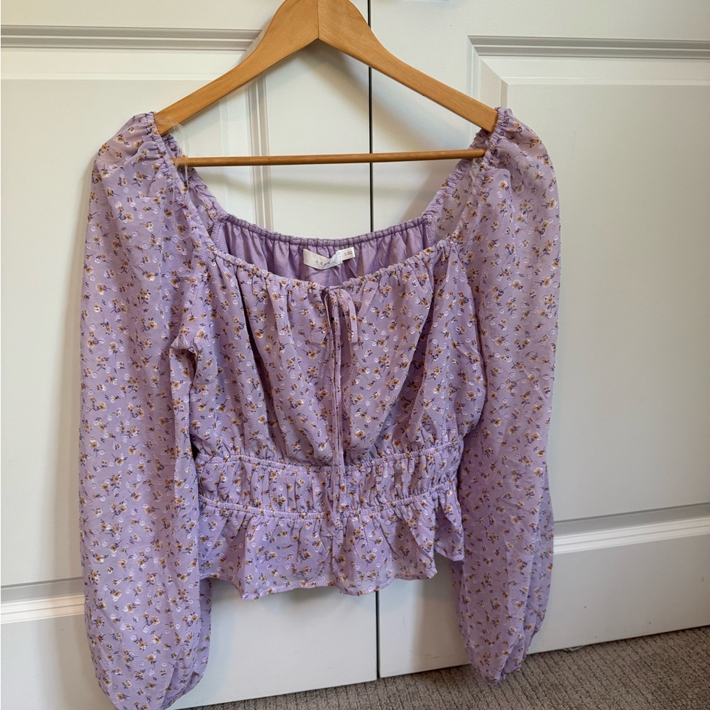 Lush Lavender Floral Blouse